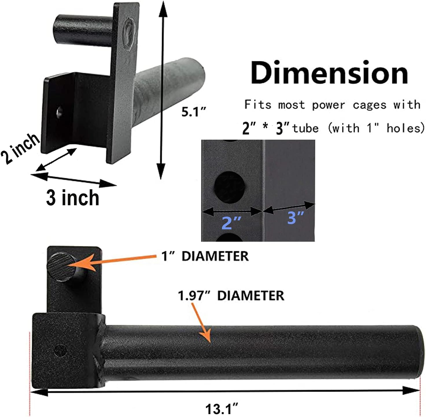 ZOVOTA Olympic Weight Plate Holder Attachment Fits 2" x 2" Weight Strength Training Plates Tube Power Cage Set of 2 Storage Rack : Sports & Outdoors