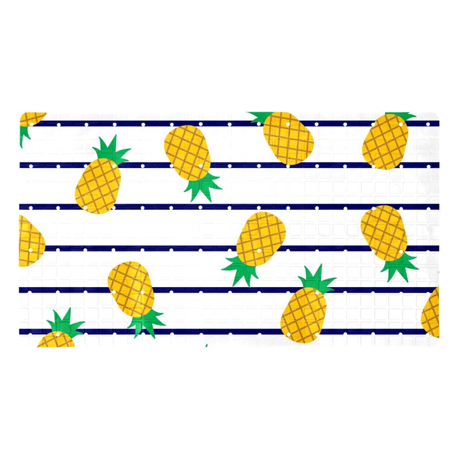 Tapis de bain ananas pour sécuriser la baignoire familiale