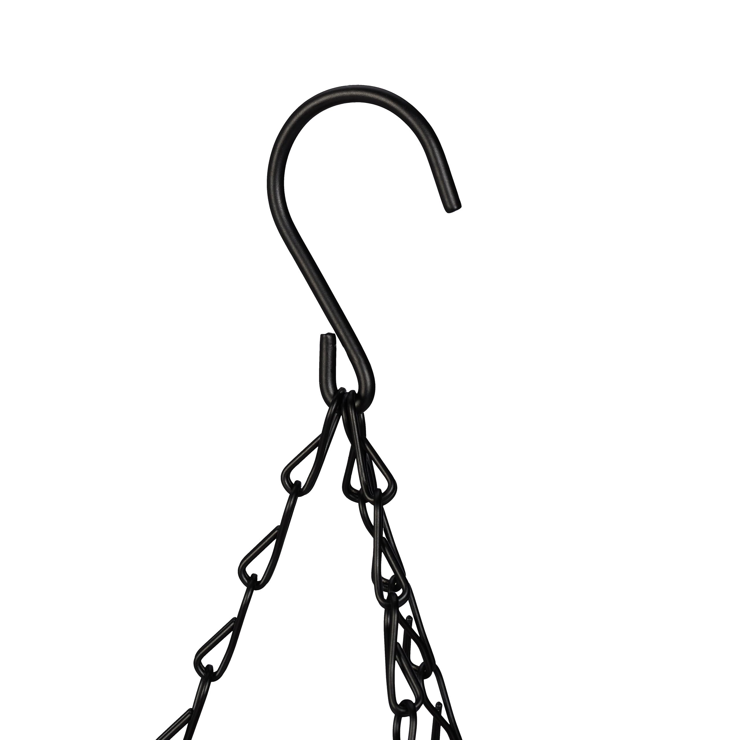 Relaxdays Vasi Sospesi per Piante, Set 3 Portavasi in Fibra di Cocco e Ferro, HD 48x31 cm, Indoor&Outdoor, Nero Naturale