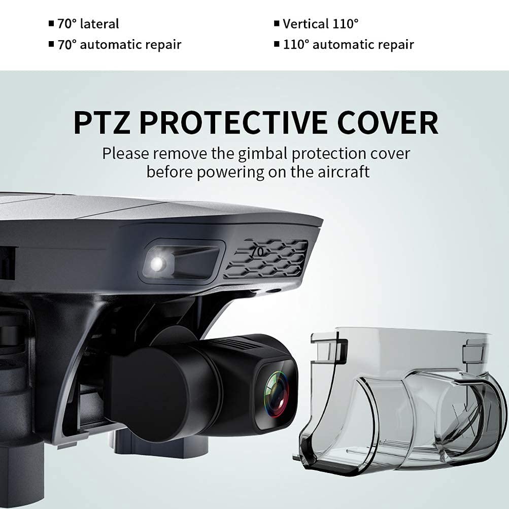 GPS Drone with 2-Axis Mechanical Gimbal 5G WiFi FPV RC Drone Dual Cameras for Adult with 4K HD Camera Dual Positioning System APP Control 2 Pieces Module Battery