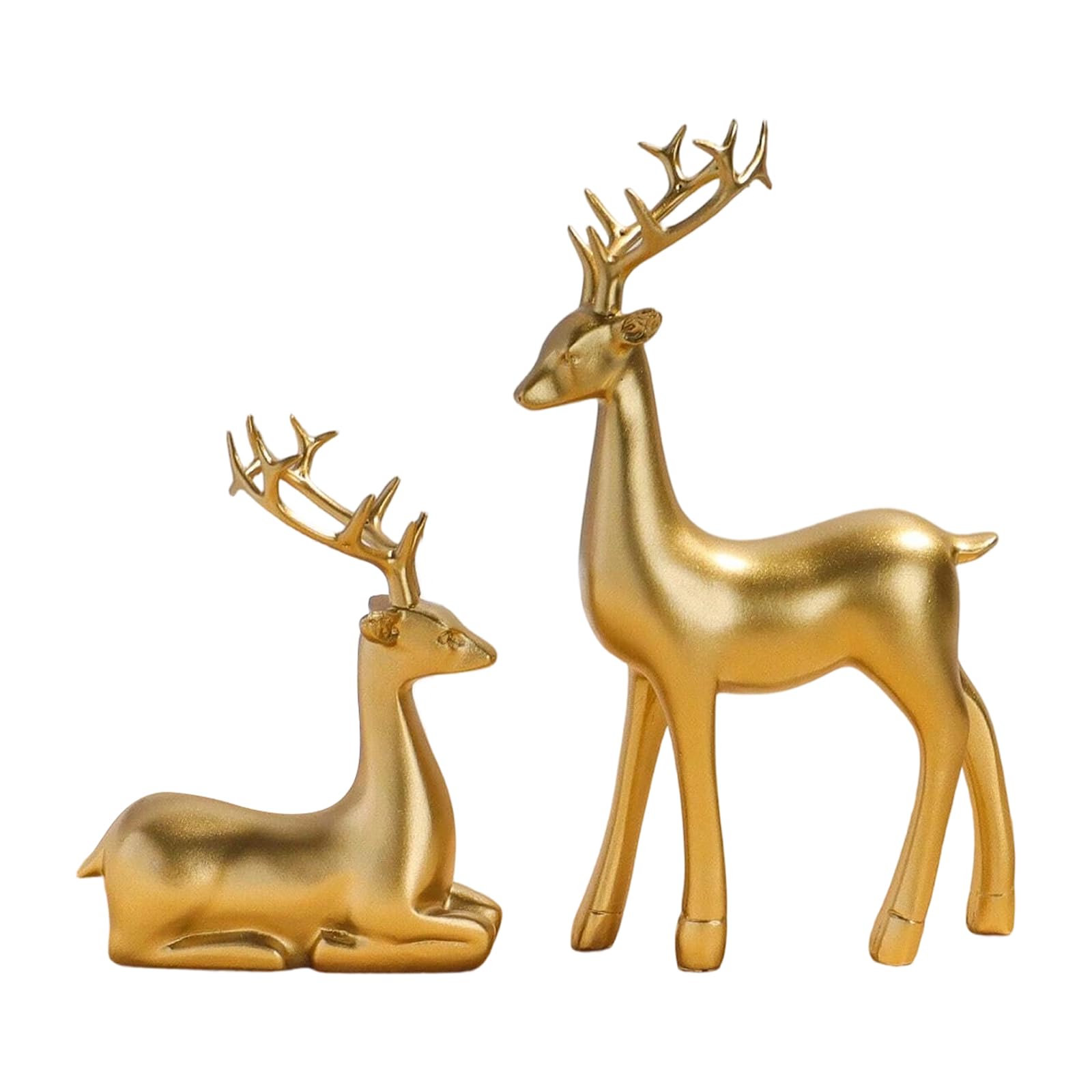 YROHGKPN Bright Resin Reindeer Figurine Holiday Decors Christmas Centerpieces Colorful Christmas Reindeer for Family Celebration Sturdy Holiday Party Centerpieces
