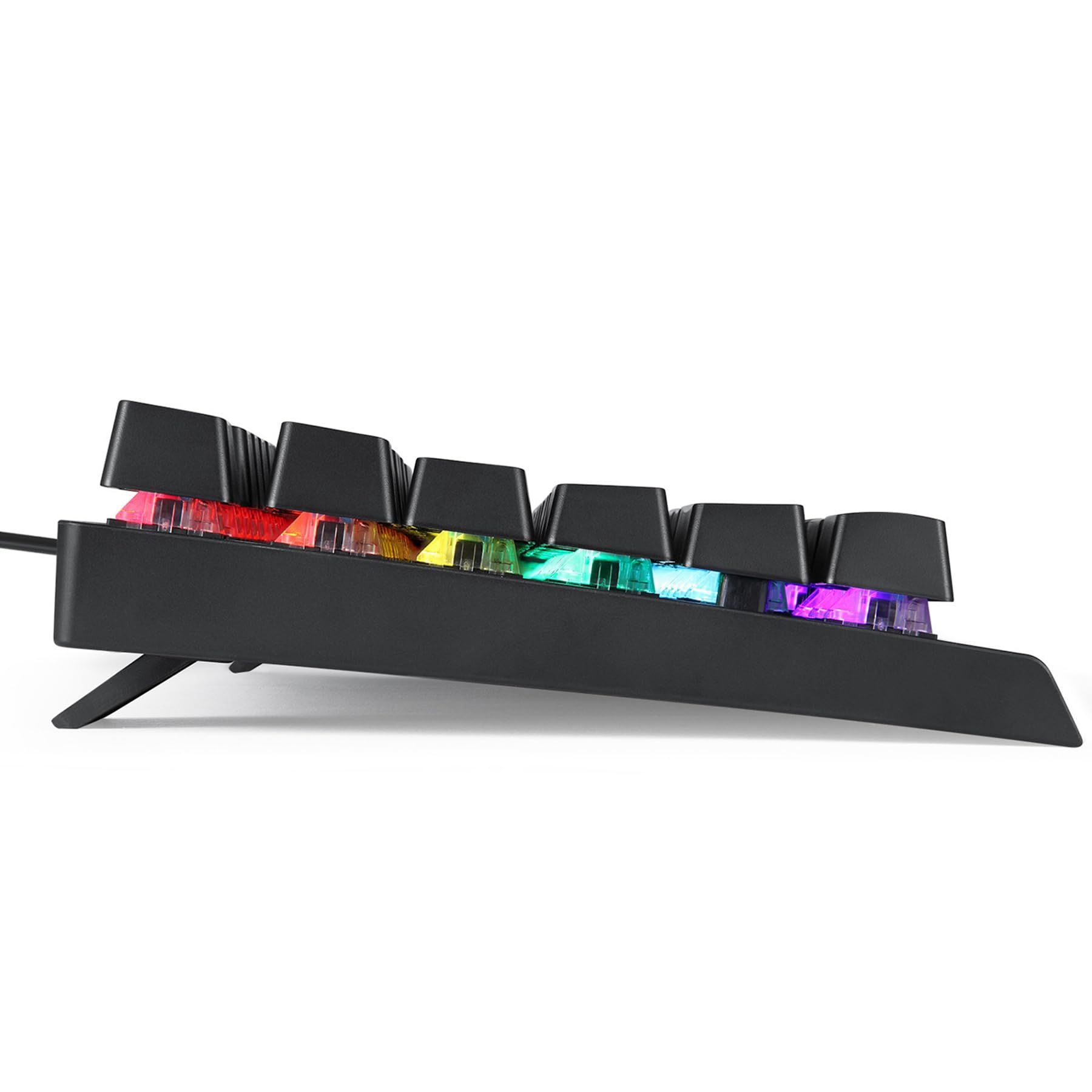 ADMLZQQ Klawiatura Gamer TKL 104 klawisze przewodowe USB, 24 gatunki efektów świetlnych LED - kompaktowa klawiatura gamingowa bez klawiatury numerycznej do PC/PS4/PS5/Xbox