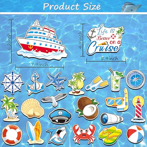 Decoraciones Magnéticas para Puerta Cruise 23 Piezas miniatura 2