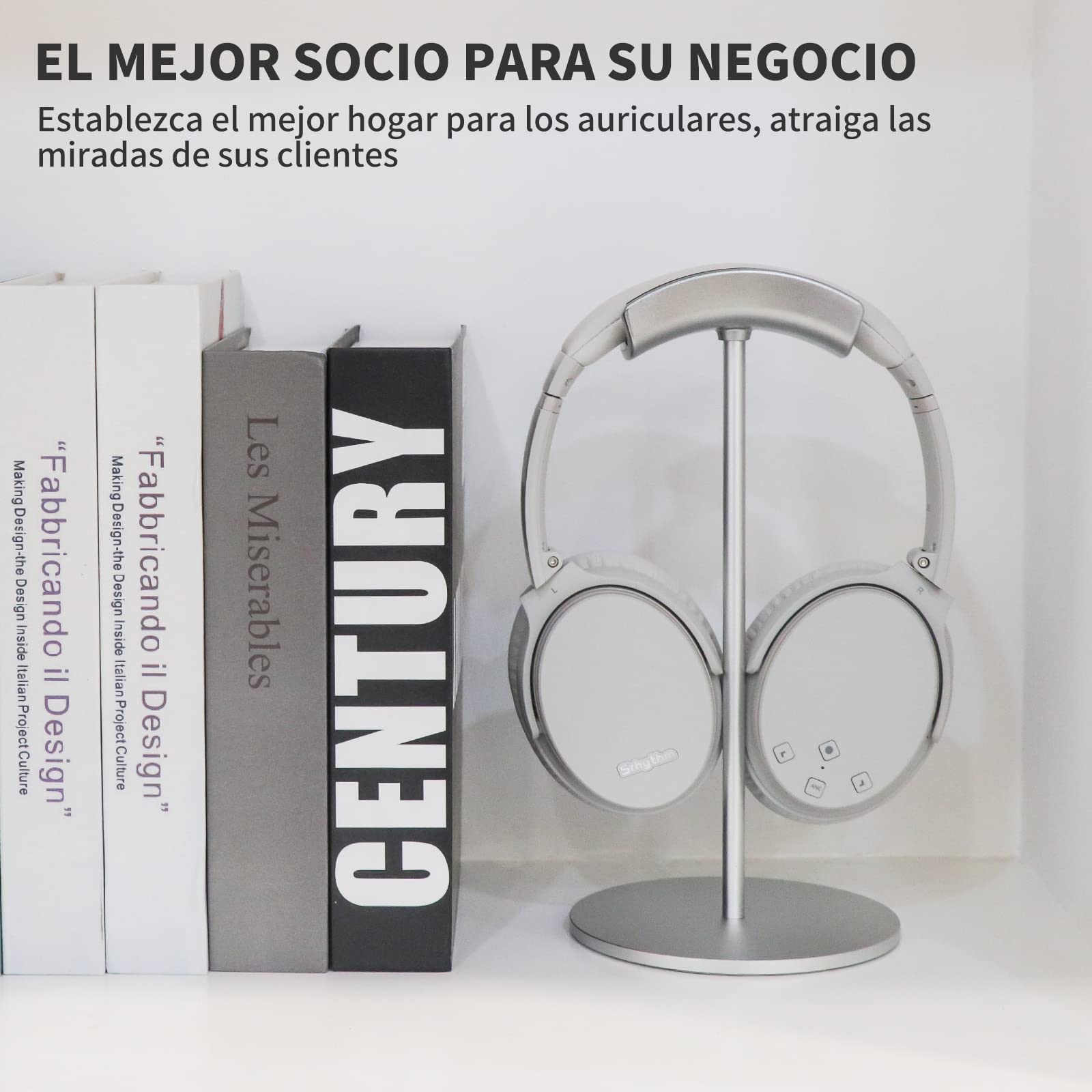 Srhythm Soporte Para Auriculares De Metal – Estable, Antideslizante Y Fácil De Montar Para Escritorio