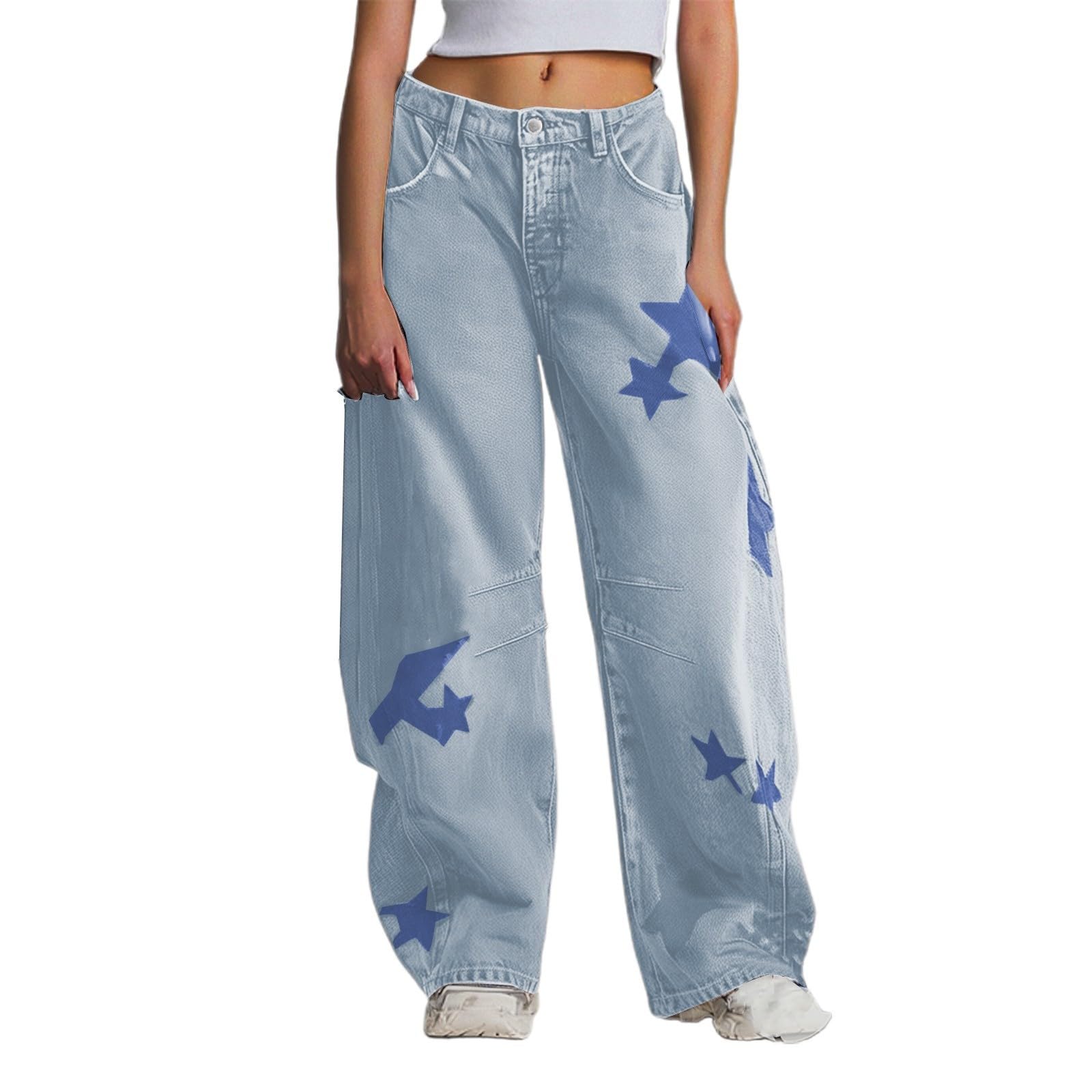 Vaqueros Anchos Mujer Pantalones Tejanos Tallas Grandes Ropa Ligero Elasticos Pantalón Rectos Invierno Baggy Vaquero Primavera Casual
