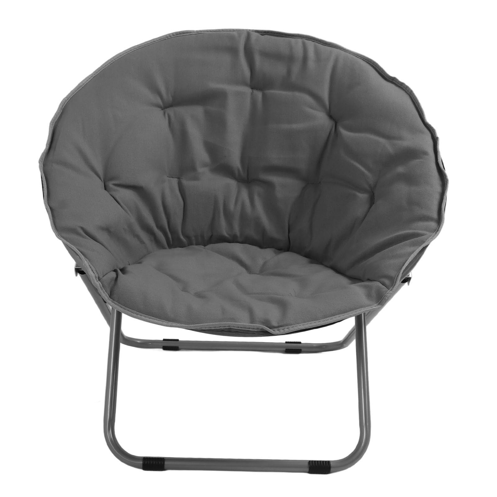 Generisch Runder Klappstuhl, großer gepolsterter Moon Chair, stabil, für Outdoor und Strand Garten