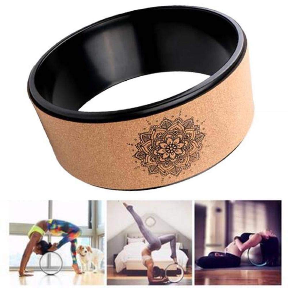 Ruota for allenamento yoga in legno antiscivolo e resistente all'usura, strumento for l'allenamento della schiena, anello for Pilates dimagrante magico for la forma vita