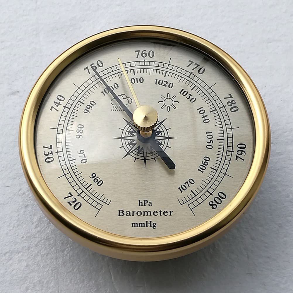 Barometer， Thermometer Hygrometer Barometer 72mm, 3-teiliges Luftdruckmessgerät, Wetteruhr-Zubehör Instrumentenkopf