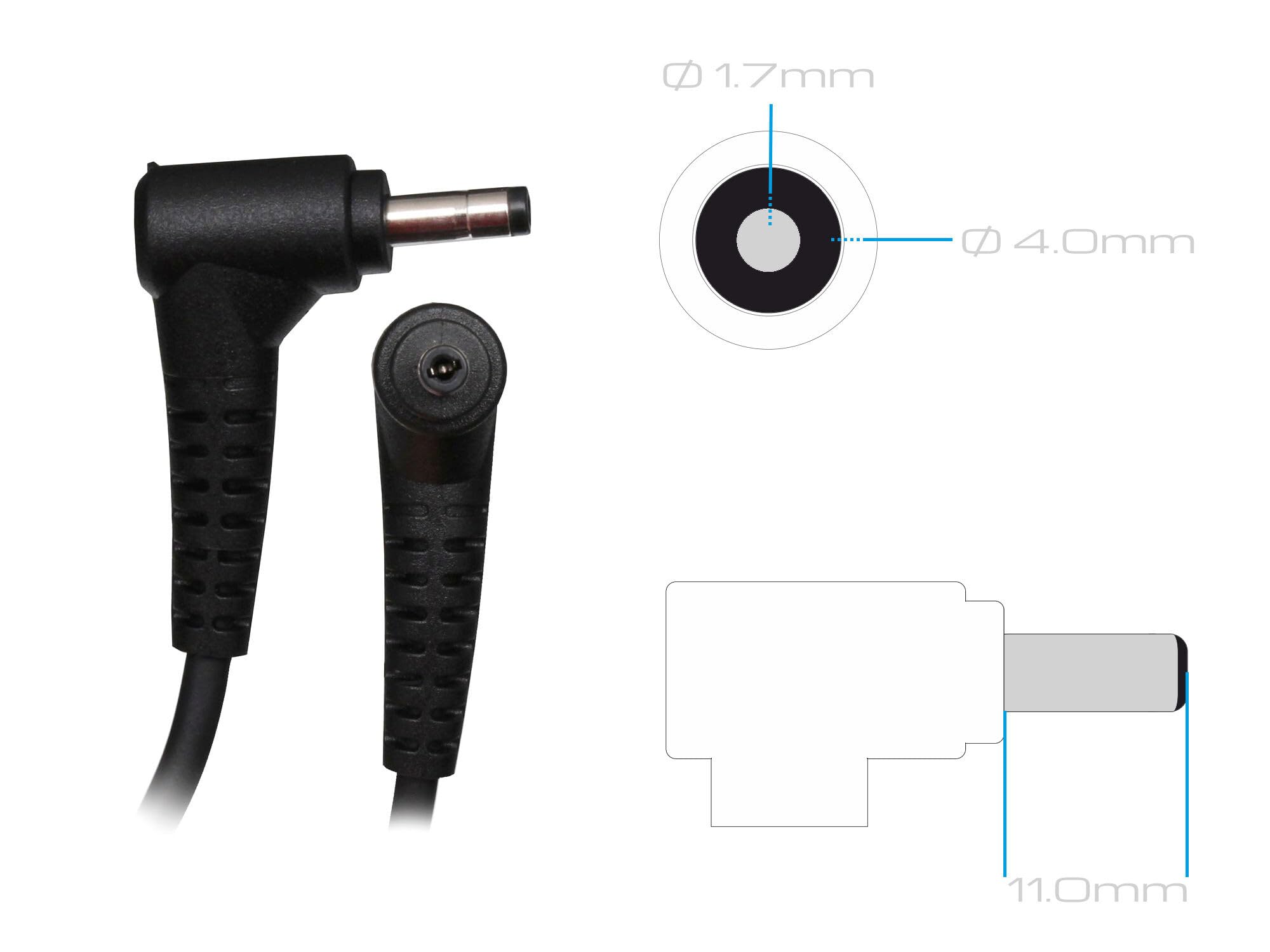 Lenovo IdeaPad 3-15IML05 (81WR/81WB) originale alimentatore 45 watt wallplug UE forma arrotondato