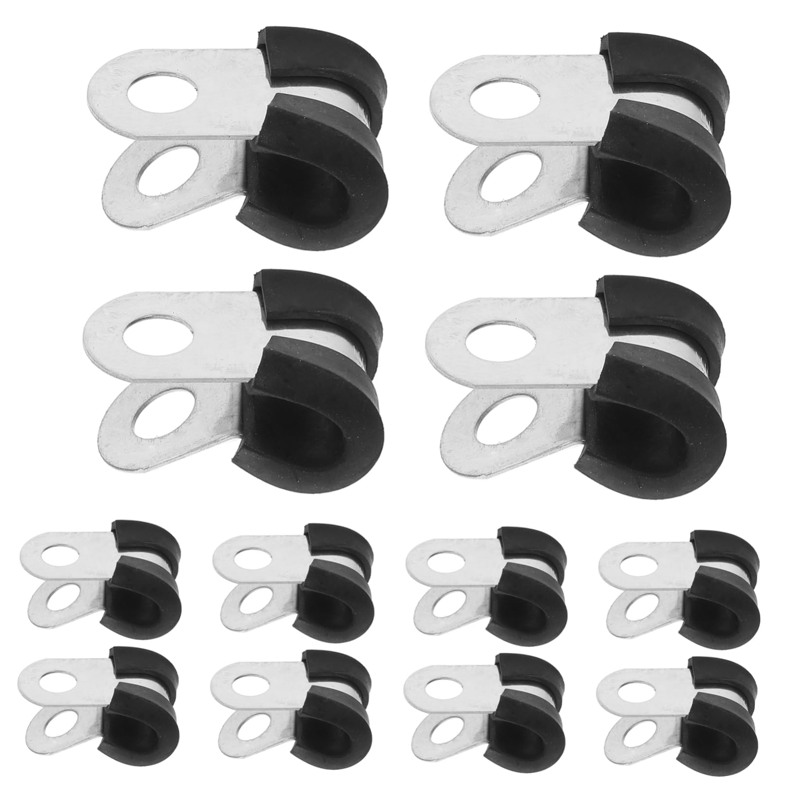 ABOOFAN 100pezzi Raccordi in Acciaio Inossidabile per Rinforzo di Recinzioni Kit di Fascette Stringitubo Fascette per Impieghi Gravosi in Acciaio Inossidabile Stringicavo per Gestione di C