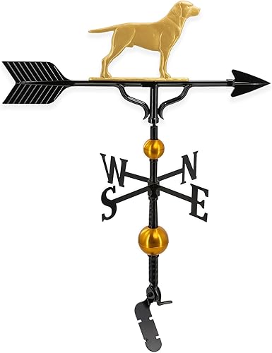 Miniatura 8 de Montague Metal Products Veleta de lujo de 32 pulgadas con adorno de Retriever negro satinado Negro,Verdigris,Natural,2-Natural,3-Natural,Brown