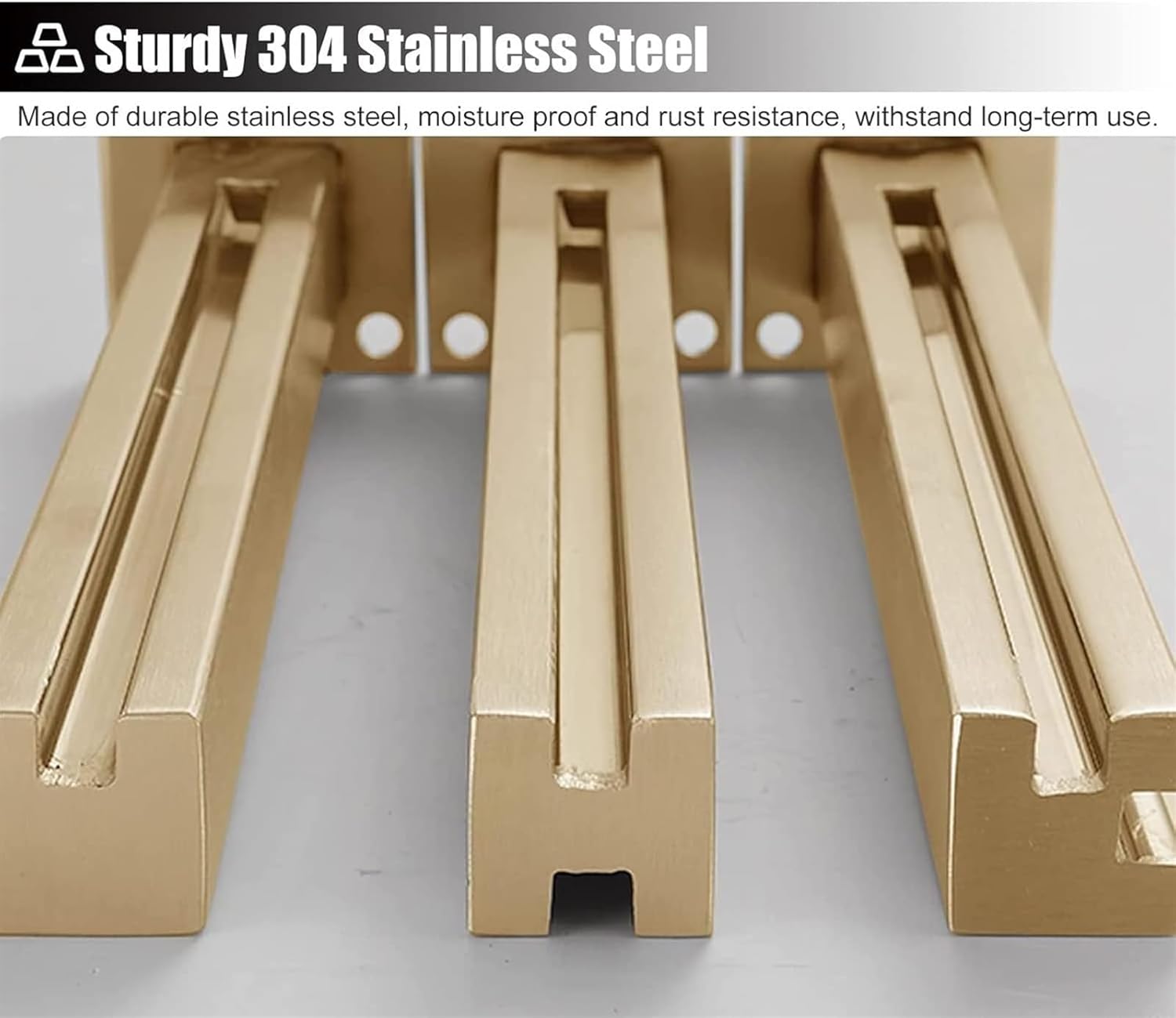 Elegant Modern Gold Glass Railing Post System - Durable Indoor/Outdoor Balustrade Kit with Square Clamp for Glass Panels - Stylish Handrail for Stairs Balconies Decks & Guardrails