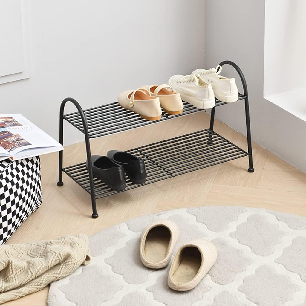 省スペースの小型シューズキャビネット。多機能折りたたみラック付き