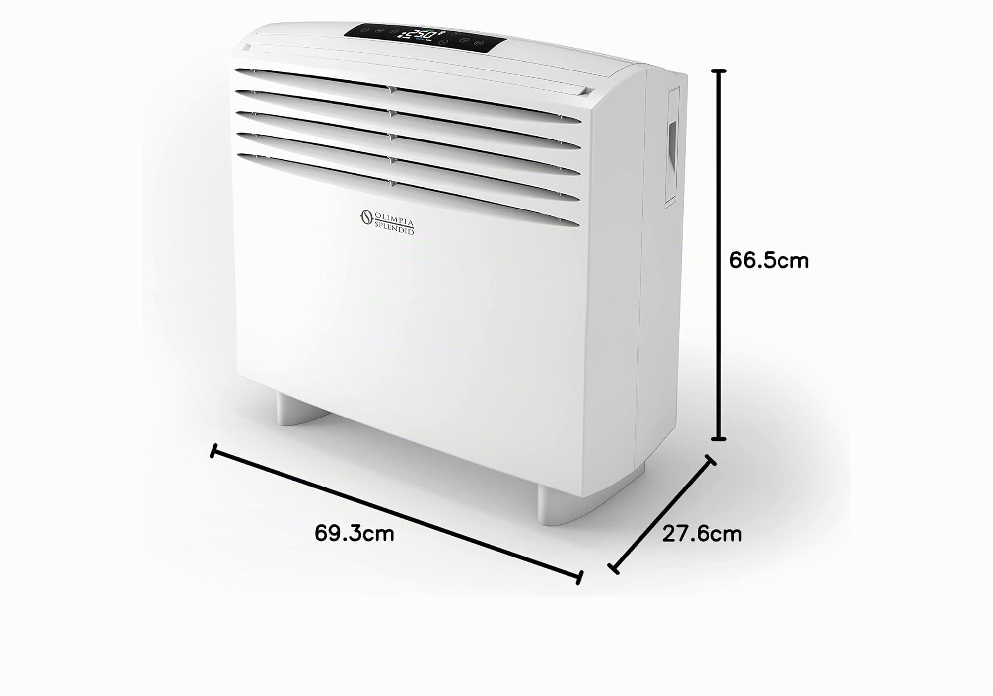 Olimpia Splendid, Unico Easy S2 HP - Bombas de calor sin unidad exterior, potencia 2,0 kW, clase A, refrigeración, calefacción, deshumidificación, ventilación, pantalla táctil