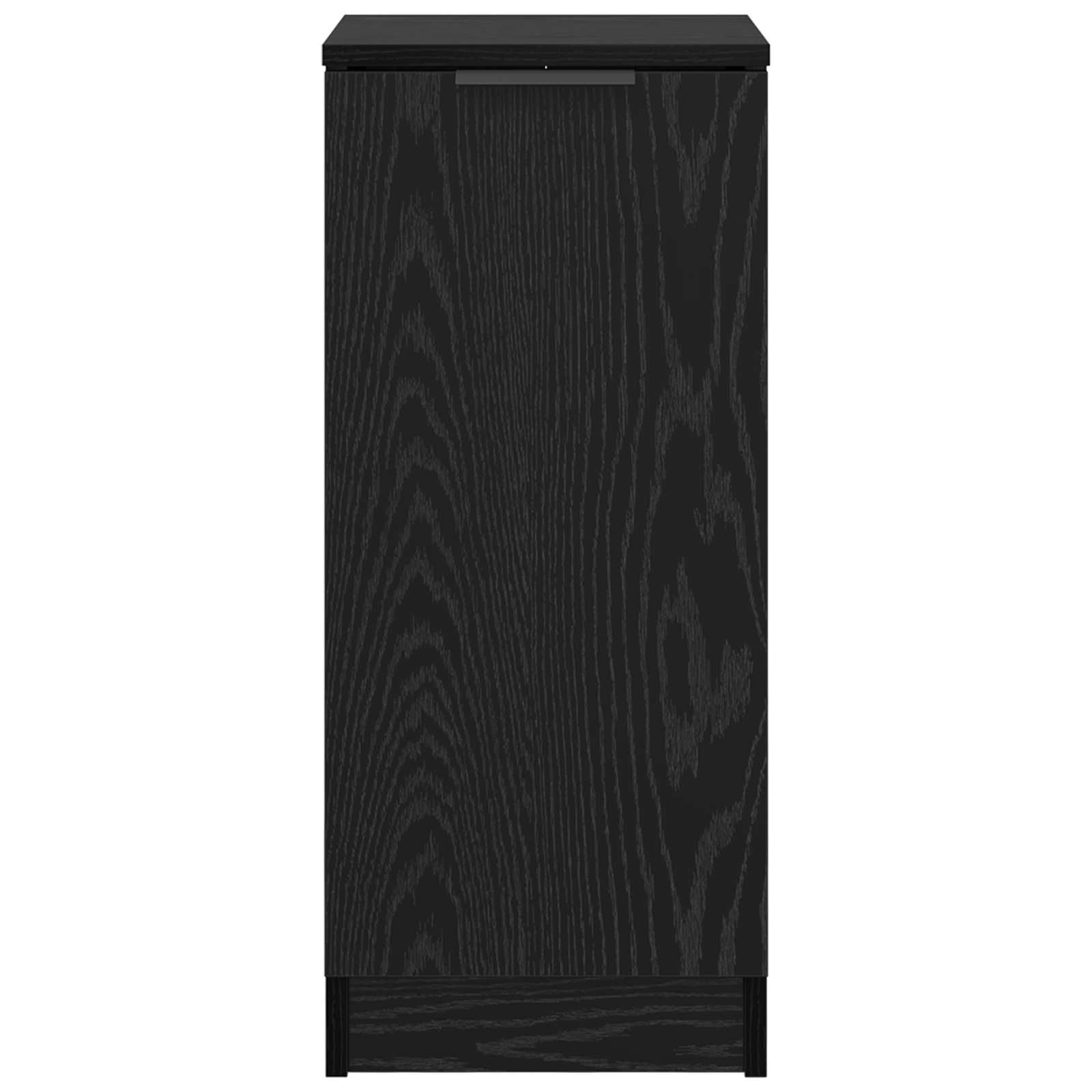 Credenza nera effetto rovere, 30 x 30 x 70 cm, comò