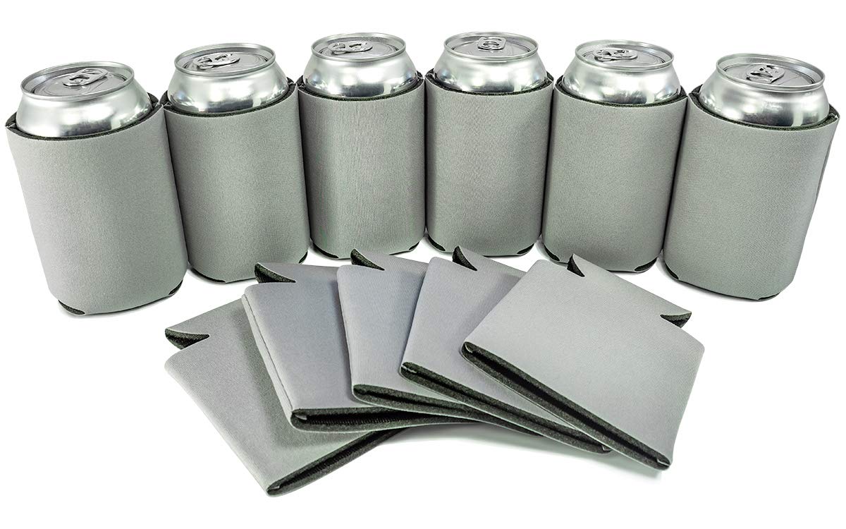 PartyPrints 25 Can Sleeves - Bulk Blank Can Coolers - Frost Beer Sleeves for Cans and Bottles - Blank Drink Coolers - DIY Party Gift