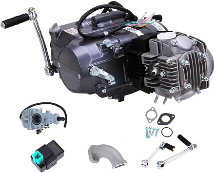 4-Stroke 125CC Motor Engine Pit Dirt Bike ATV Quad Kit, Single Cylinder CDI Air-Cooled Manual Clutch Pit Dirt Bike ATV Motor Engine Complete Kit forHonda CRF50 CRF70 XR50 XR70 Z50 Z50R