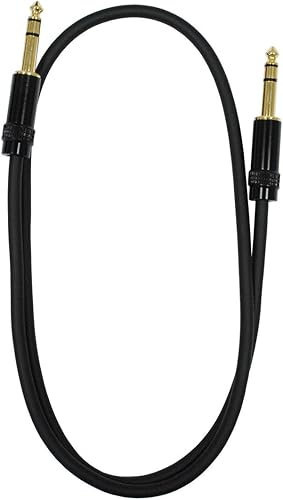 Audio 2000s E08106 1/4" TRS a 1/4" TRS Cable de audio de 6 pies