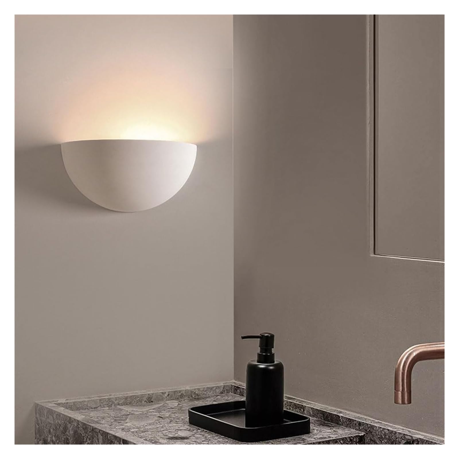 VDOQTLJT Wall Lamp Sconce Fixture Indoor Modern LED Night Semicircle Industrial Grey Light Wash Compatible with Stairway Porch Doorway Balcony Living Room Bedroom Warehouse
