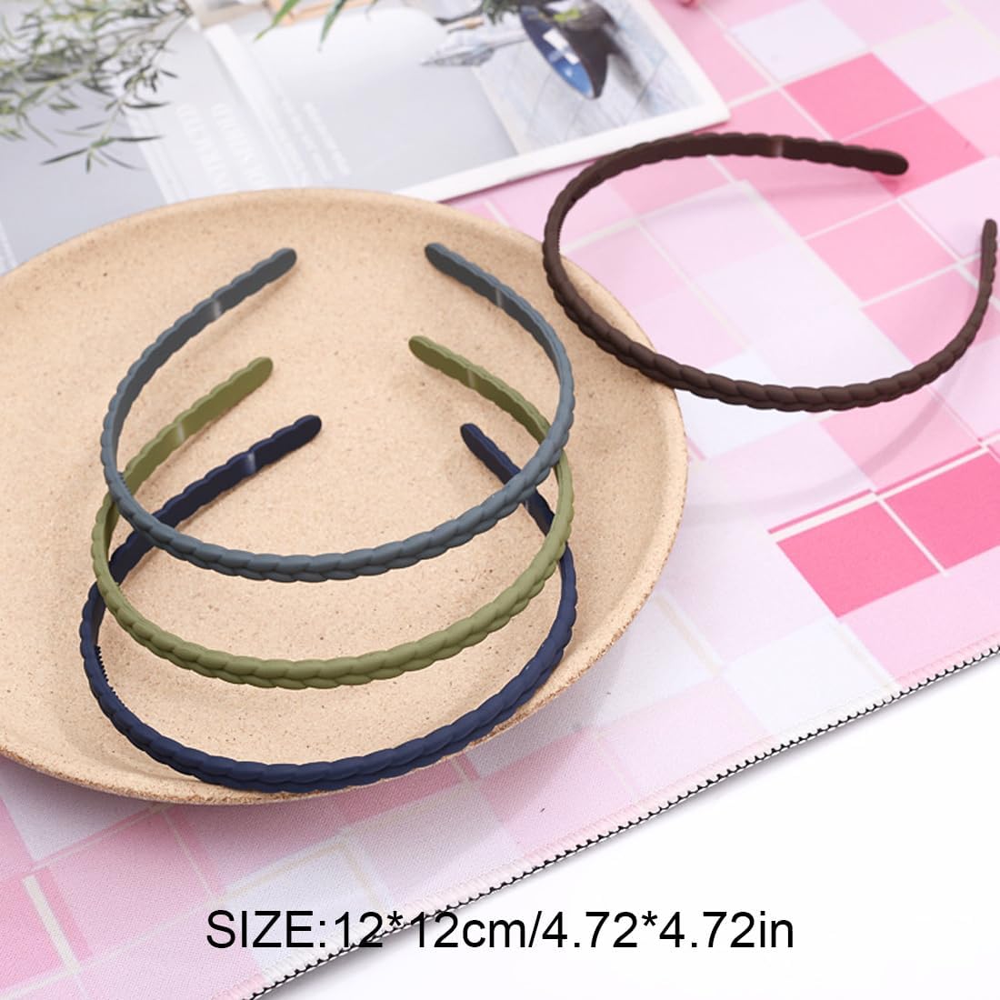 Thin Headbands for Girls Women, Plastic Headband with Teeth, 6Colors Alice Band Head Bands Combing Hairbands Hair Hoop Sport Hair Accessories for Girls, Teens and Women - Image 4