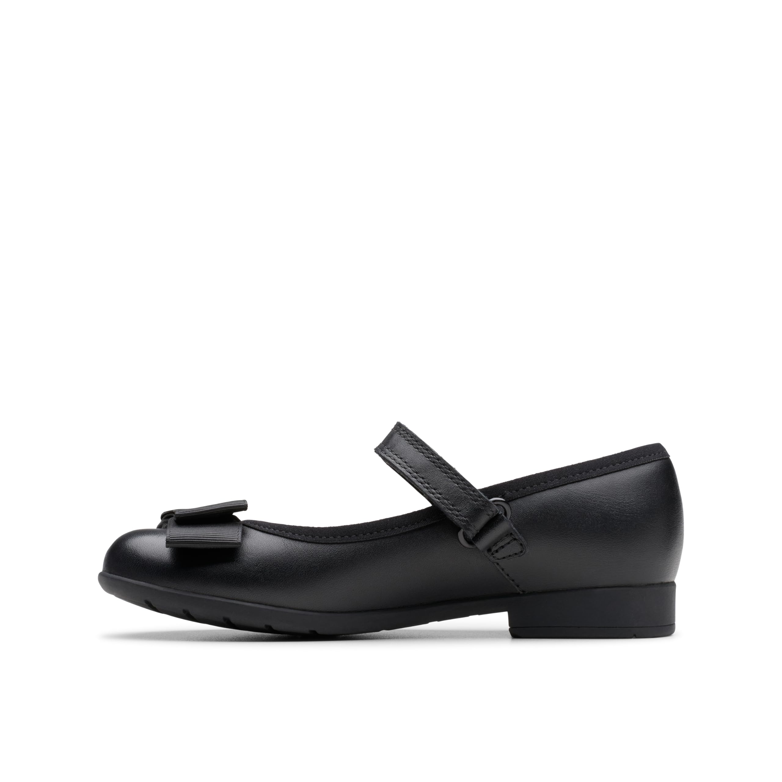 Clarks 261428496 Girls’ Ballet Flats, Black (Black Leather Black Leather), 13.5 UK
