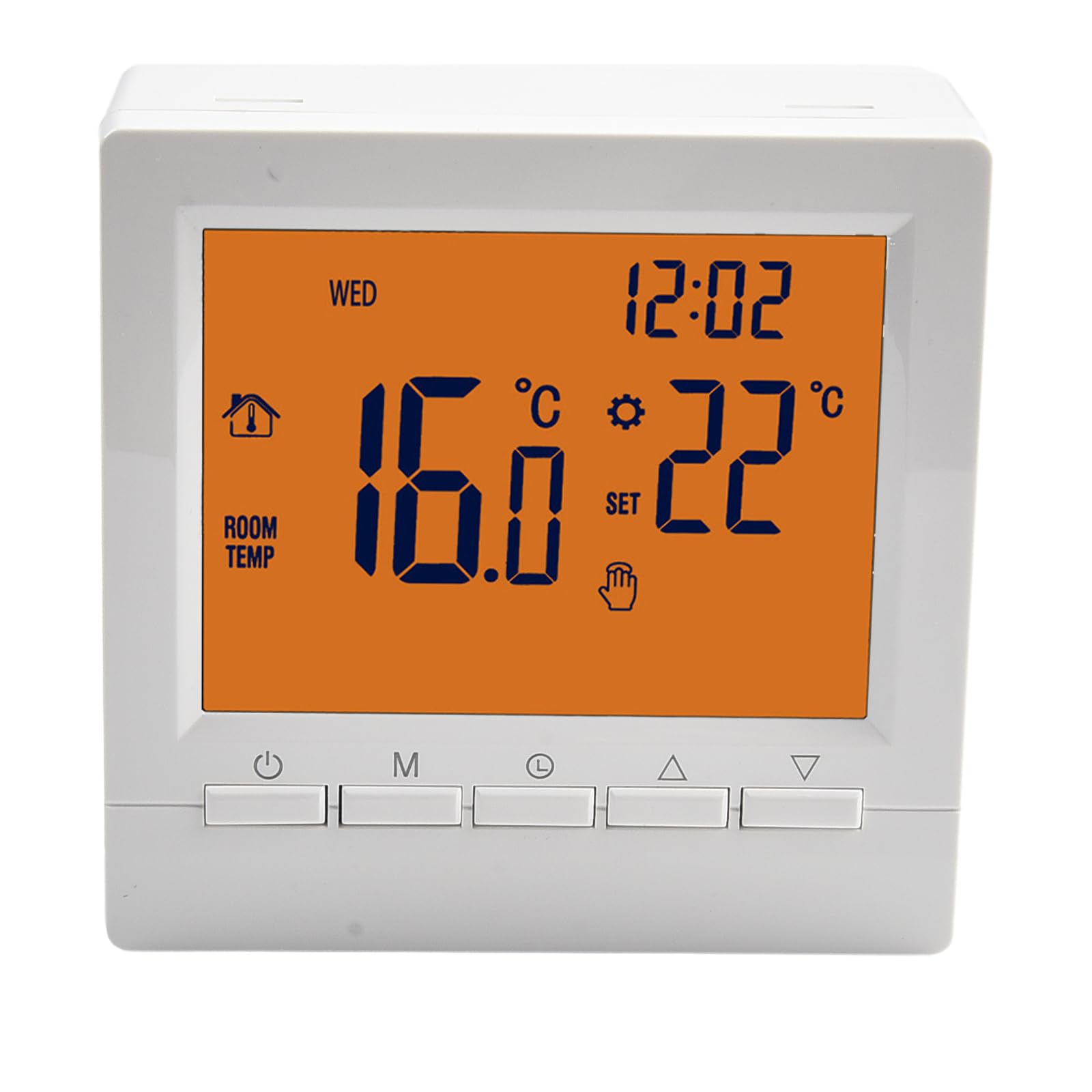 Thermostat intelligent programmable, thermostat mural, chaudière à gaz, régulateur de température de chauffage avec grand écran LCD, sans WiFi