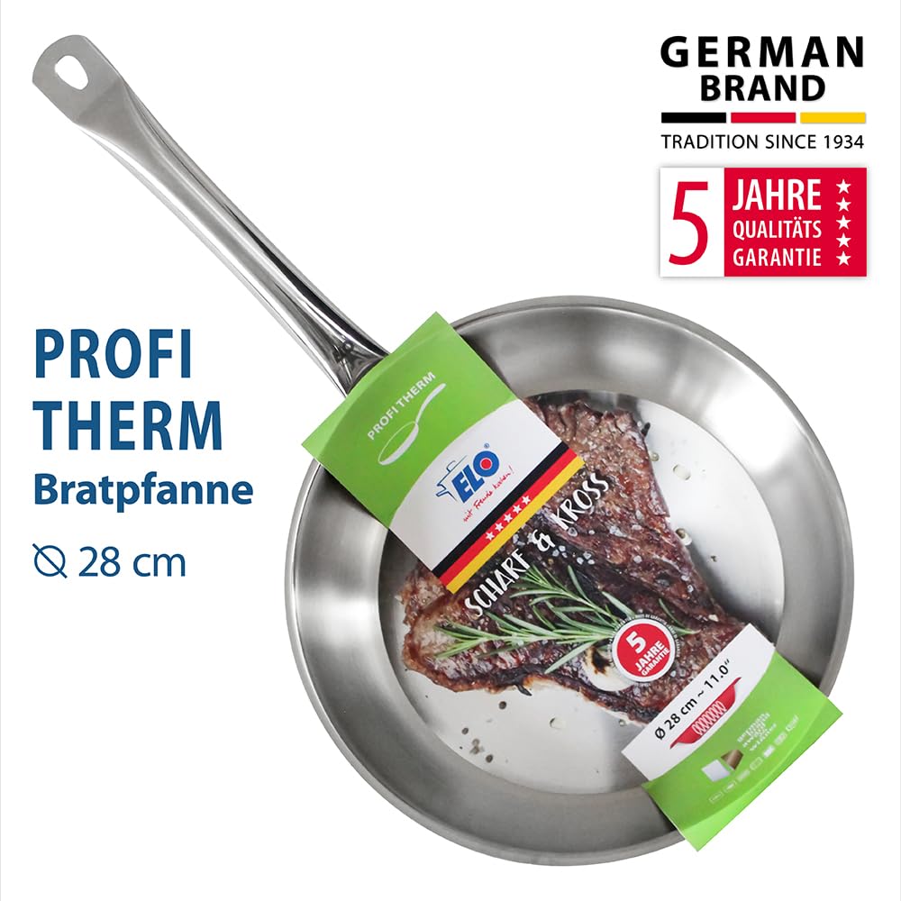 ELO Bratpfanne Profi Therm 28 cm Gastro, Edelstahl - Induktion