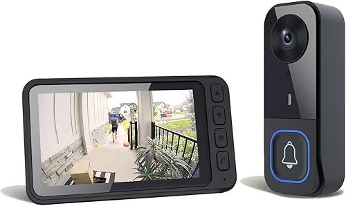 Miniatura 9 de Timbre de puerta inalámbrico sin suscripción, timbre de video, sin aplicación, sin WiFi, sin tarifa mensual (activación bidireccional)