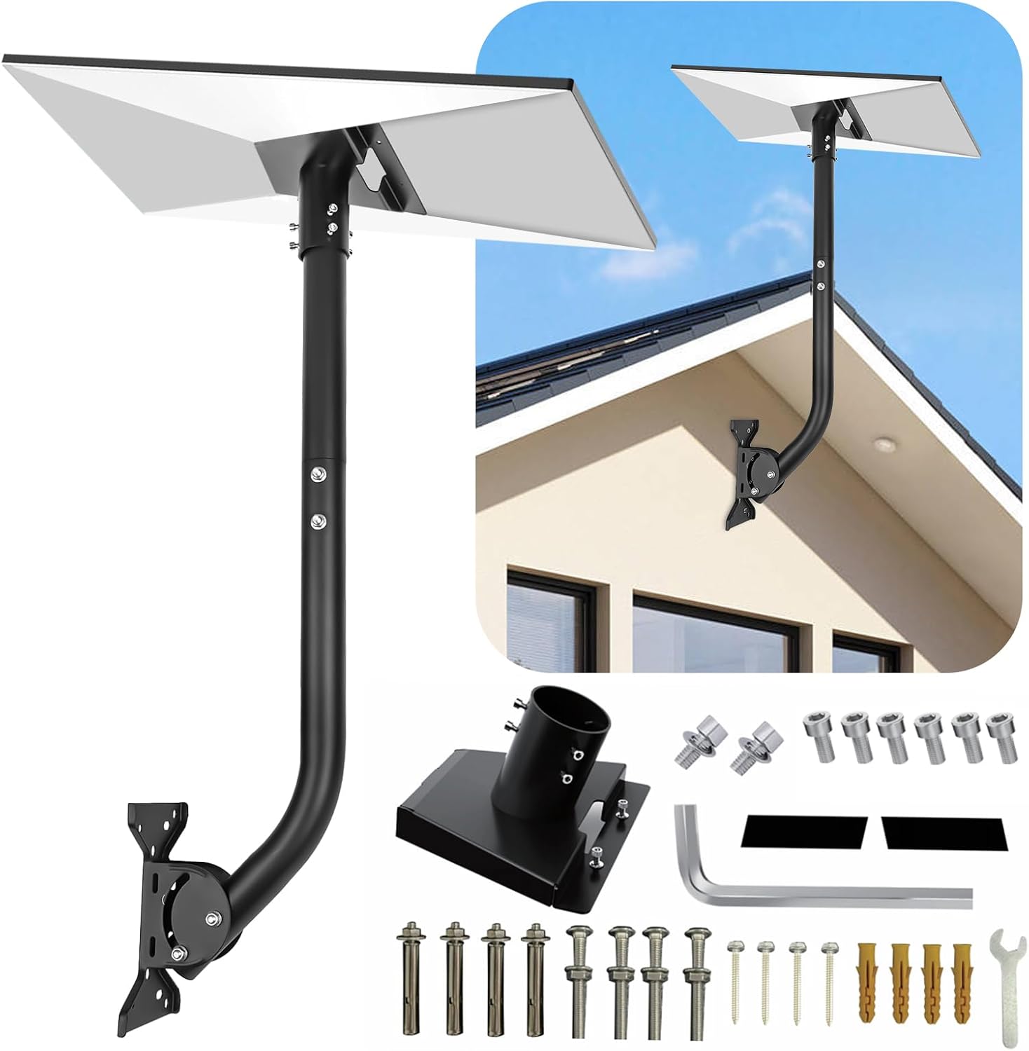 Heavy-Duty Starlink Gen 3 Mount Kit-Adjustable Wall/Pole Mount for Starlink Satellite Dish-Windproof & Rust-Proof Antenna Bracket -Perfect for RV, Marine&Outdoor TV Antenna Installations