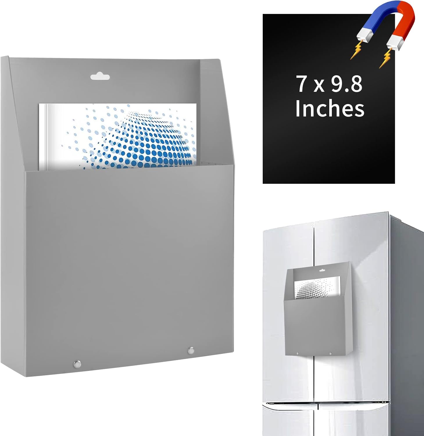 WANGDEFA Grey File Holder Wall File Holder with