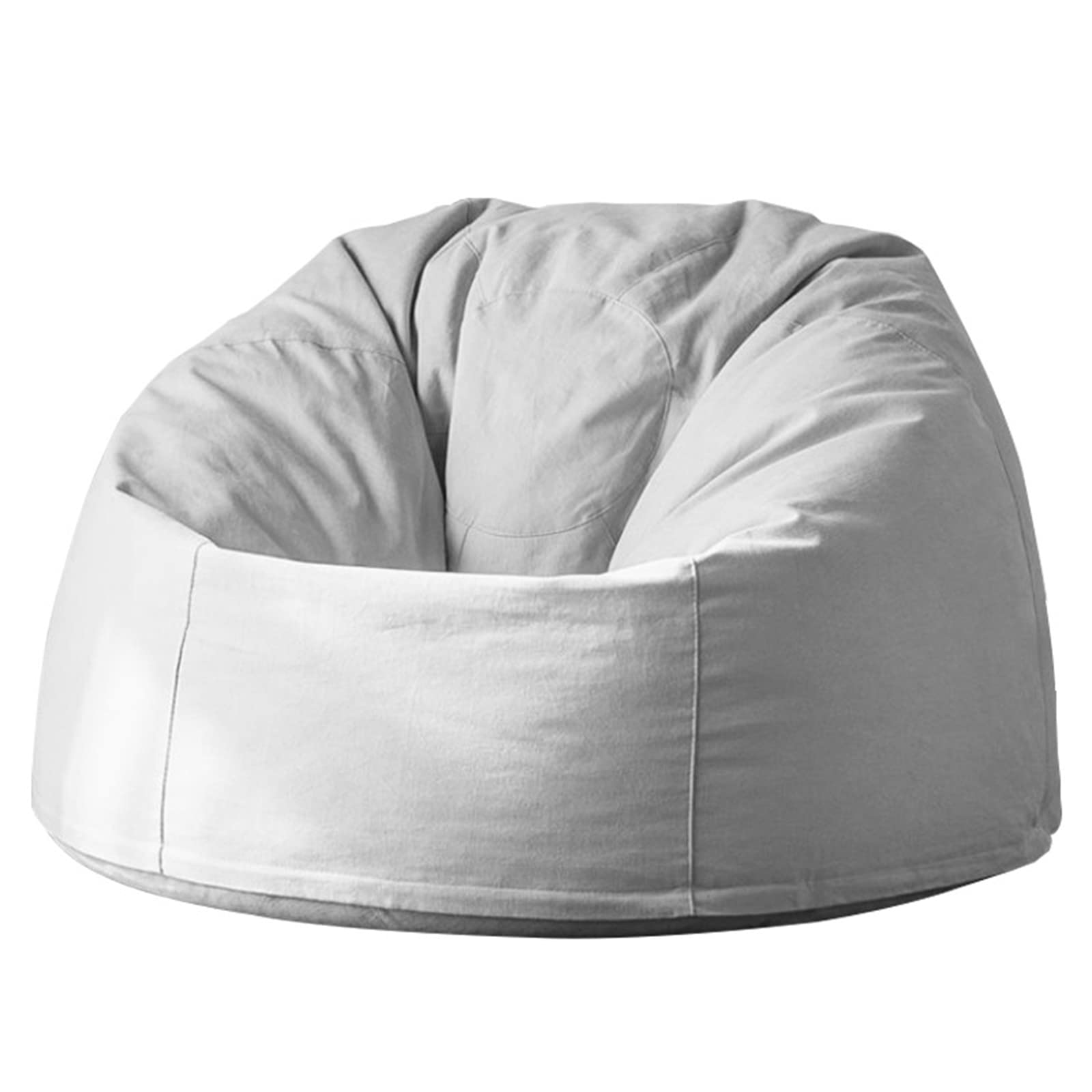 Pouf poire en pur coton gris premium 90x95cm housse lavable