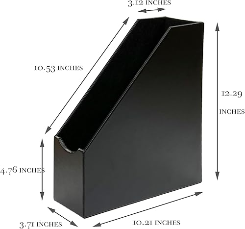 Miniatura 2 de UnionBasic Portaarchivos de revista, organizador de documentos de escritorio de cuero sintético, titular de papel de oficina en casa, clasificador