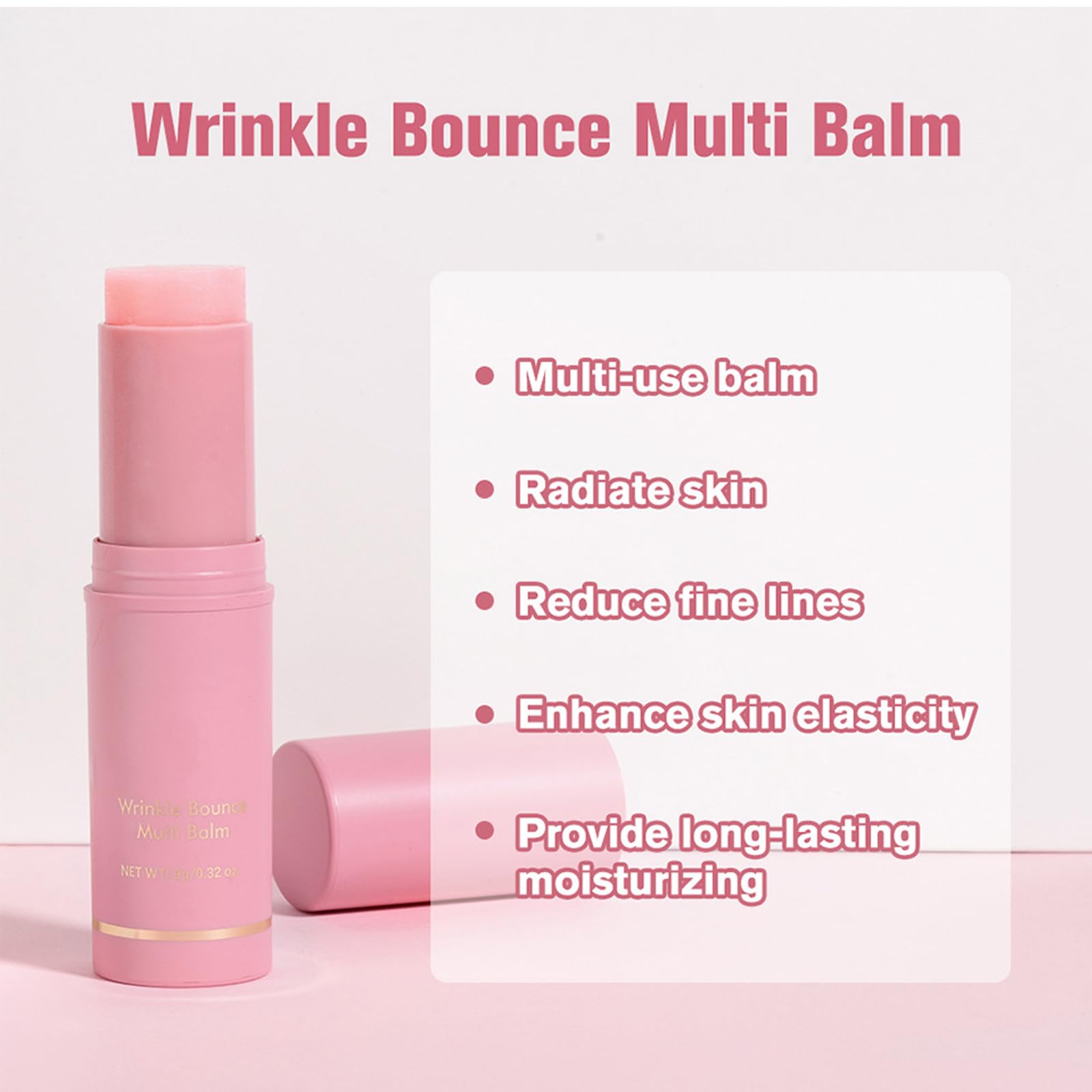 Stick Multi Balm di Rughe - bastone per bagagli di collagene, balsamo di umidità che aumenta il collagene per viso, occhi, labbra e collo | Carico di rughe profonde per la cura antirughe (2)