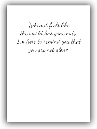 Miniatura 6 de Moving Truths Tarjeta con texto en inglés "You're Not Alone Thinking of You", plegada de 5 x 7 pulgadas, divertida tarjeta de ardilla pensando en