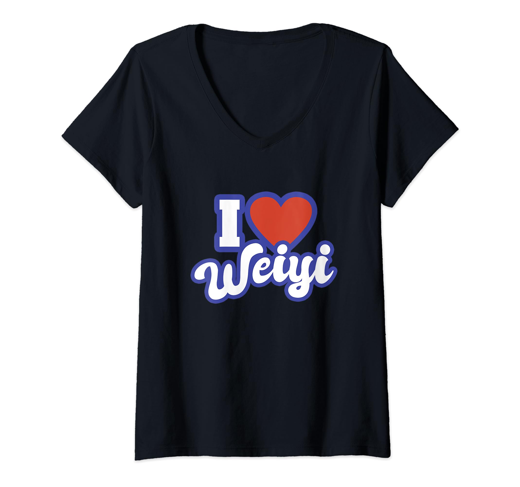 Womens I Love Weiyi V-Neck T-Shirt