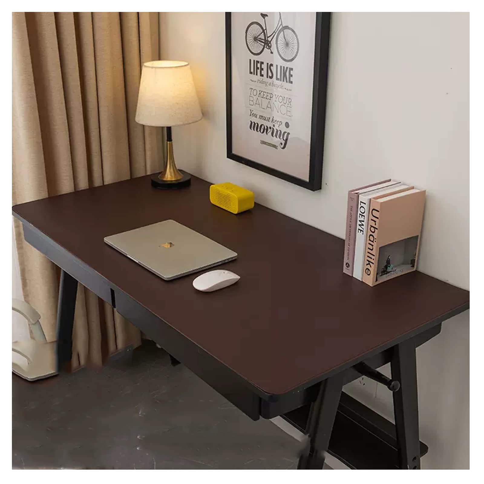 Sottomano in Pelle, Tappetino Mouse da Scrivania in Pelle PU, Tappetini da Scrivania da Ufficio, Tappetino da Protezione da Scrivania Antiscivolo, Impermeabile Tappetino da Tav(Size:60×80cm,Color:D)