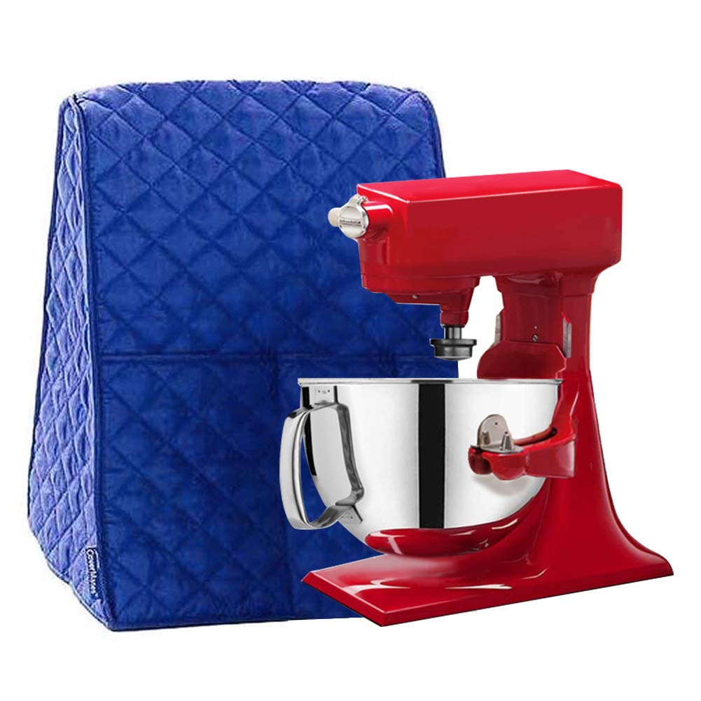 Large Size Stand Mixer Cover, Dustproof 4.5-6 Quart Kitchen Aid Organizer Bag, Mixer Covers Fits All Tilt Head & Bowl Lift Models for Kitchen Aid, Sunbeam, Cuisinart, Hamilton Beach Mixers(Blue)