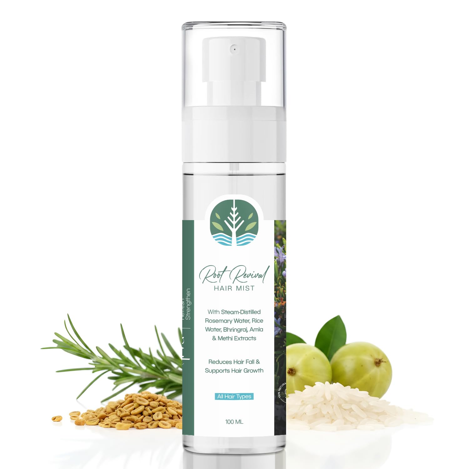 100% Pure & Natural Rosemary Water Spray for Hair Growth | Hydrosol Hair Mist Spray | Strengthens Hair, Reduces Scalp Itching & Breakage | Helps Control Hairfall | Men & Women | 100 ML-image-17