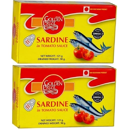Golden Prize Canned Sardine in Tomato Sauce 125g Pack of 2