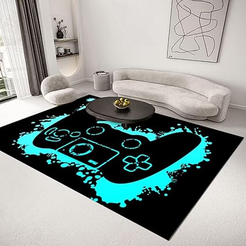 Alfombras grandes con impresión 3D de gamepad para niños, para dormitorio, suelo, tapete antideslizante, 79 x 55pulgadas