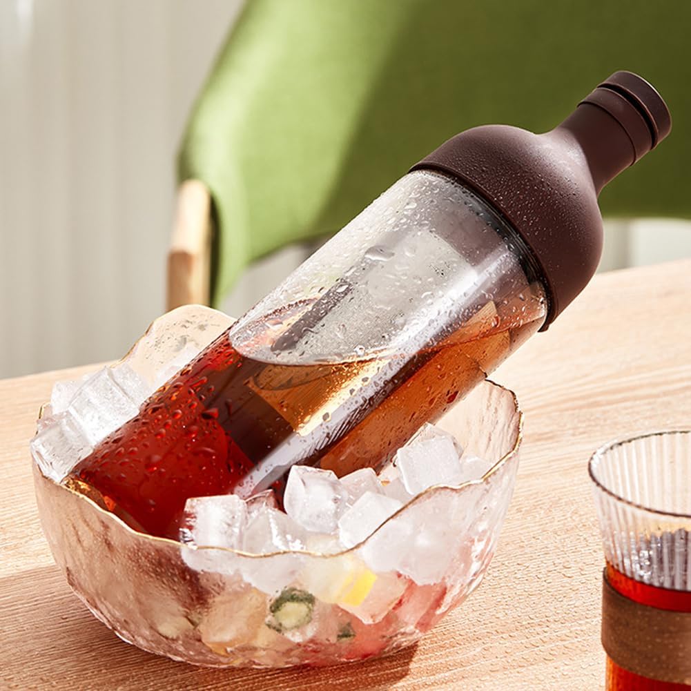 CANDeal 32oz Portable Glass Cold Brew Coffee Maker, Glass Coffee Fruit Tea Tumbler with Double Layer Filter & Lids, Iced Coffee Cups for Office (White)