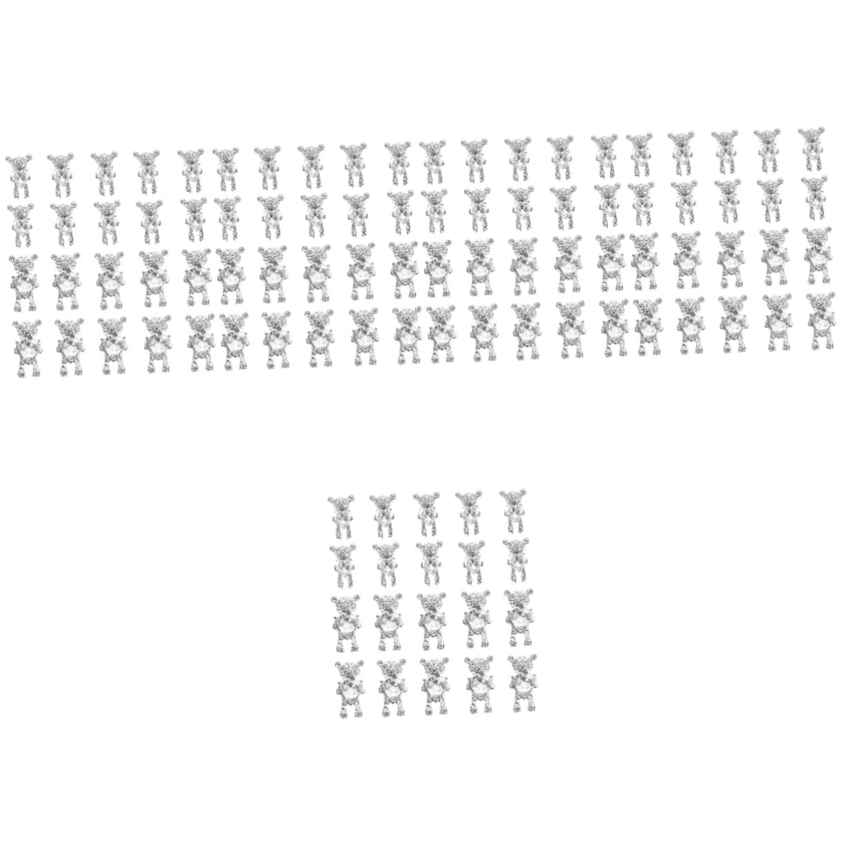 minkissy 100pezzi Decorazioni Unghie Artistiche Orsetto Ciondoli Per Manicure Creativa Forniture Nail Art Alla Moda