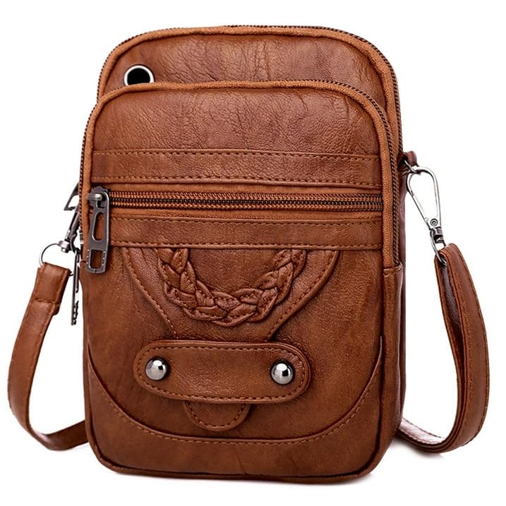 PU Leather Crossbody Bag for Women – Mini Shoulder Bags Travel Shoulder Purse Phone, Cards Wallet Purses for Travel Sports