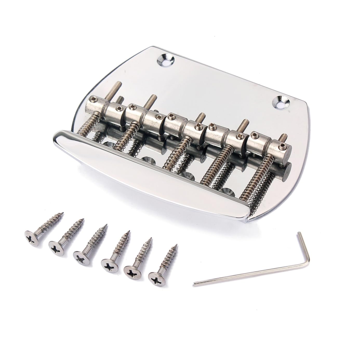 SUPVOX Vibrato Guitar Tremolo Bridge Wire Board Metal Construction 5 Strings Silver Vibrato Bridge Screws Fit Ga1014