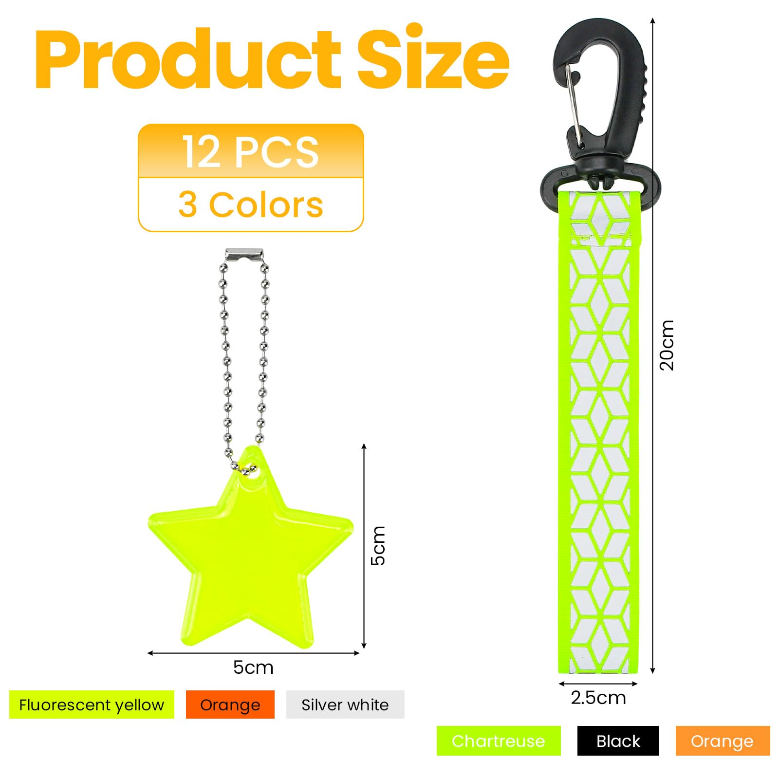 Lot De 26 Pendentifs Réfléchissants En Forme D'étoile - Pour Cartable, Sac à Dos, Vêtements, Vélo (sécurité Nuit)