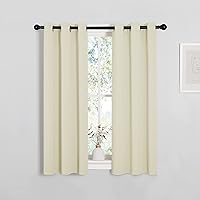 Vista 1 de NICETOWN - Paneles de cortinas para oscurecer la habitación con aislamiento térmico y ojales para ventanas de sala de estar