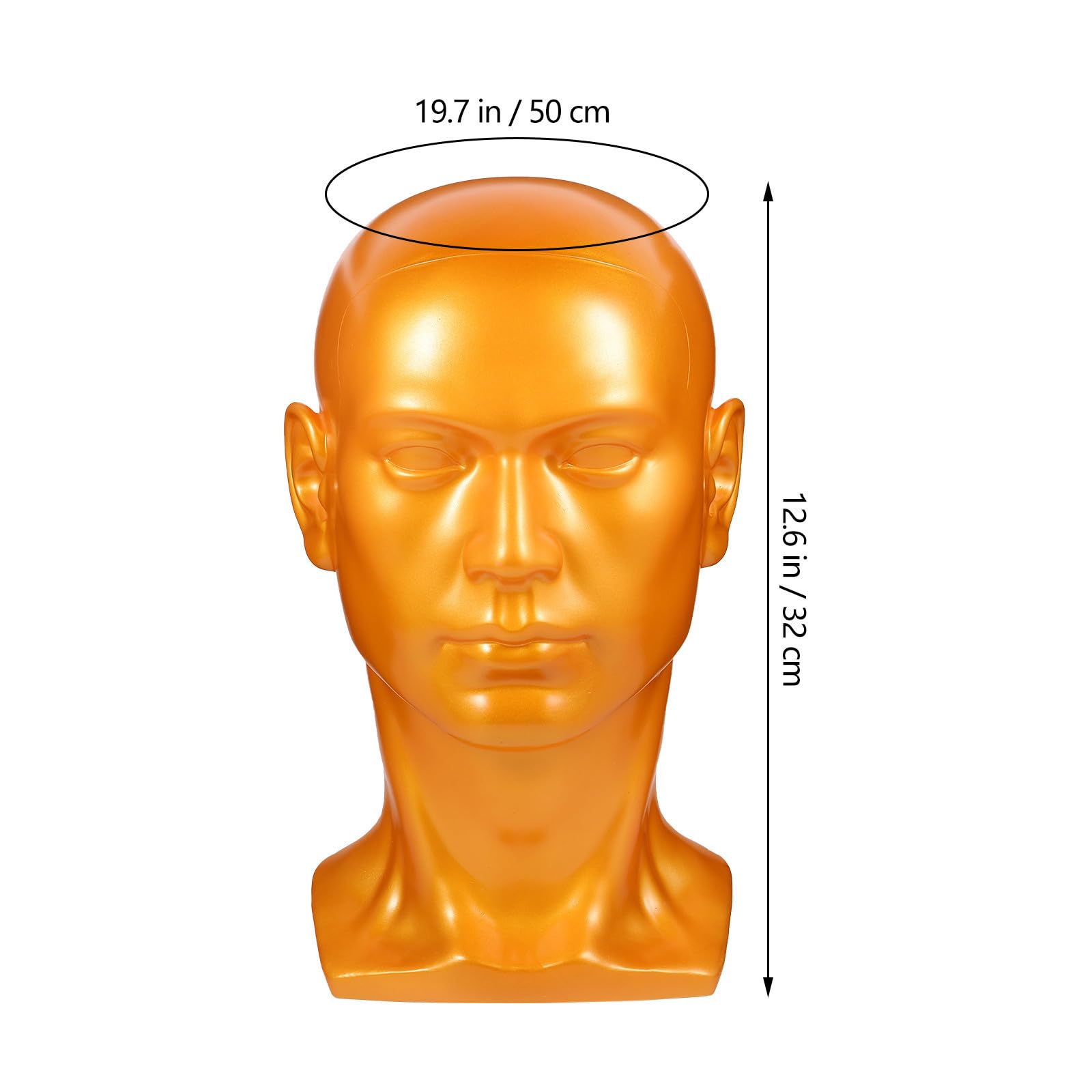 Toyvian Testa Manichino per Parrucca in PVC Base Stabile 50 CM