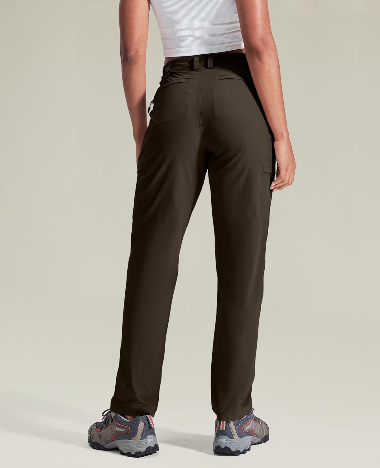 Haimont Women's Hiking Cargo Pants Quick Dry Lightweight Ripstop Stretch Nylon Travel Pants with Zip Pockets Water Repellent - Image 7