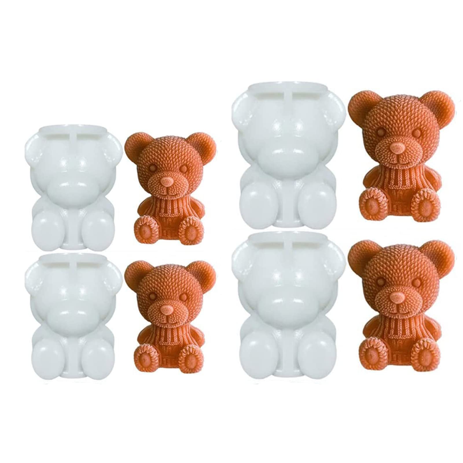 3Dくまちゃん 4P 製氷皿 シリコンモールド 製氷皿 4個取り 動物 製氷器 アイス かわいい シリコンモールド