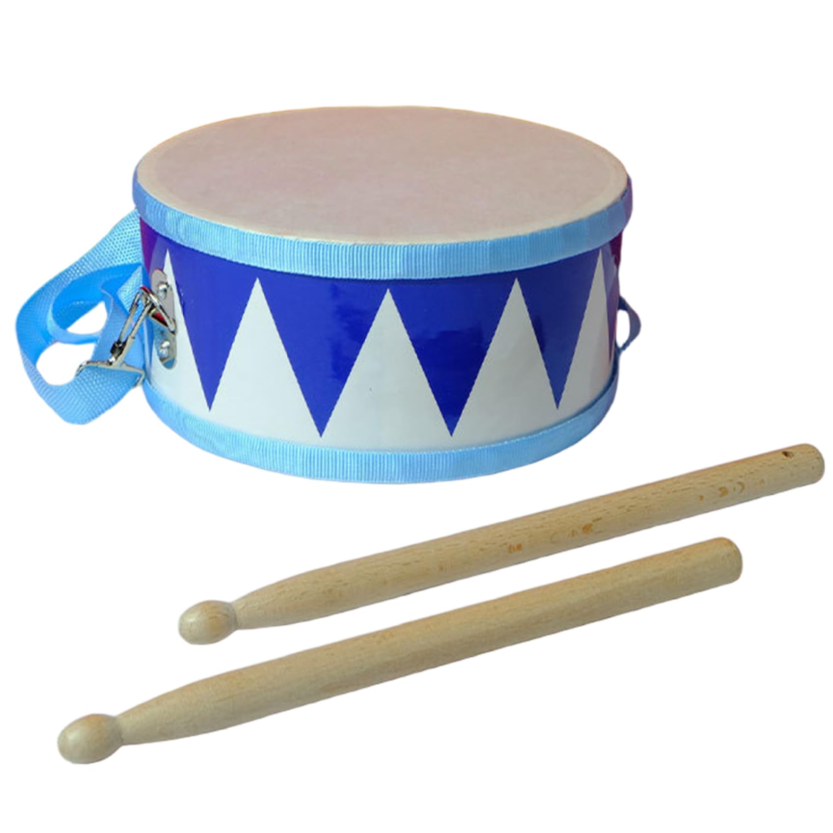 TusaMer Kids Drum Set 8 Inch Wooden Toddler Drum Set with Adjustable Strap and 2 Drumsticks Educational Baby Musical Instrument Toys for Toddler Boys & Girls for Kids Toy